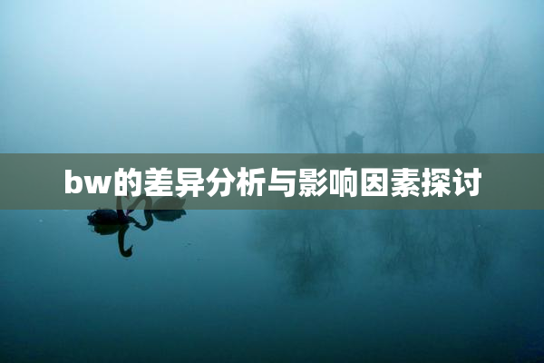 bw的差异分析与影响因素探讨