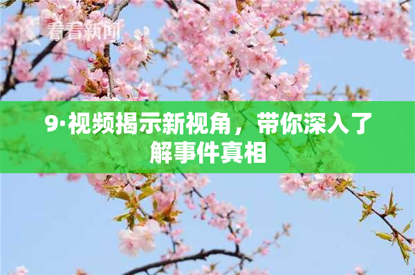 9·视频揭示新视角，带你深入了解事件真相