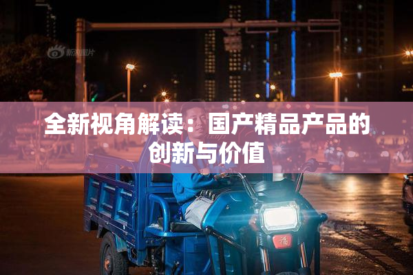 全新视角解读：国产精品产品的创新与价值