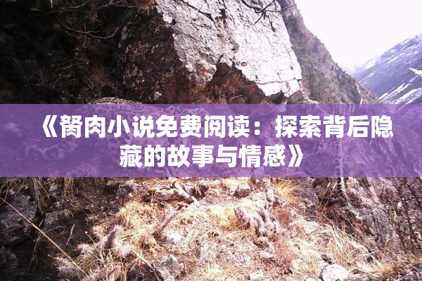 《胬肉小说免费阅读：探索背后隐藏的故事与情感》