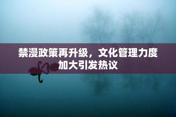 禁漫政策再升级，文化管理力度加大引发热议