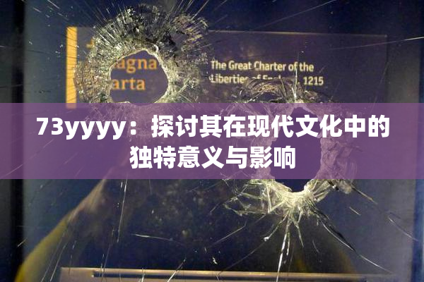 73yyyy：探讨其在现代文化中的独特意义与影响