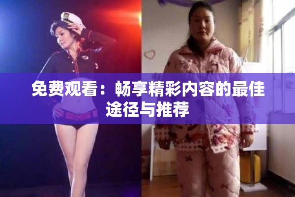 免费观看：畅享精彩内容的最佳途径与推荐