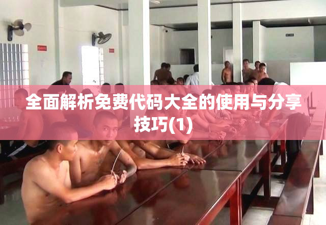 全面解析免费代码大全的使用与分享技巧(1)