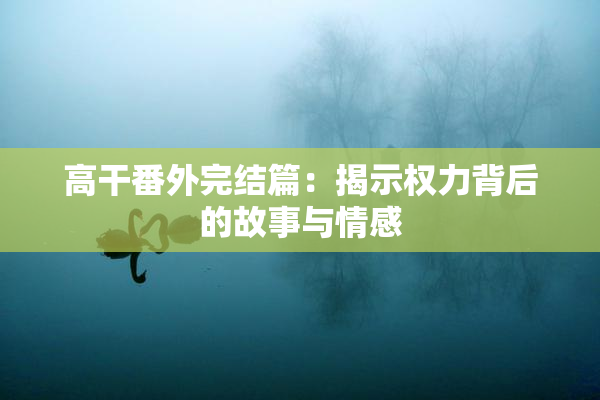 高干番外完结篇：揭示权力背后的故事与情感
