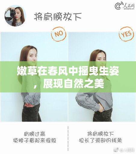 嫩草在春风中摇曳生姿，展现自然之美