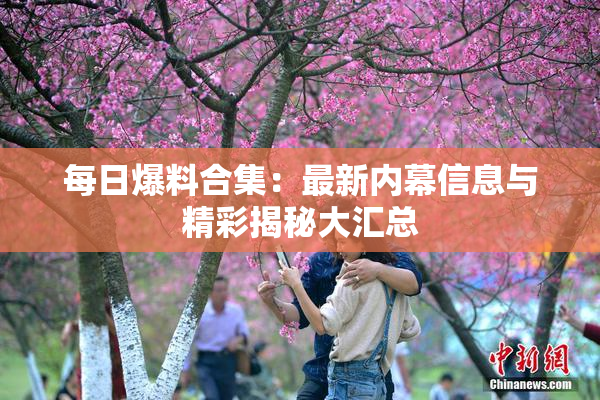 每日爆料合集：最新内幕信息与精彩揭秘大汇总