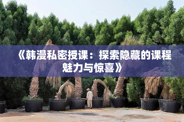 《韩漫私密授课：探索隐藏的课程魅力与惊喜》