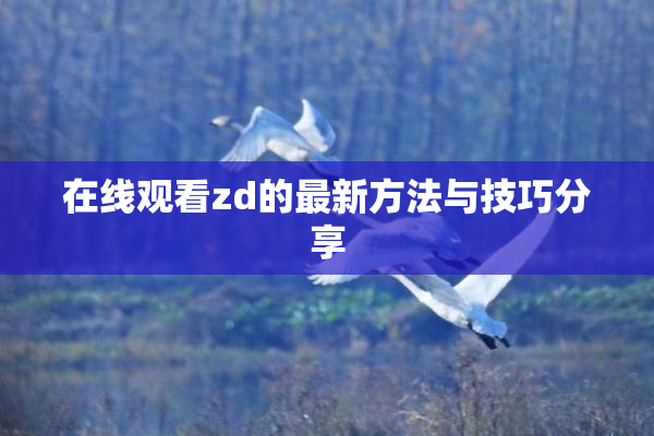 在线观看zd的最新方法与技巧分享