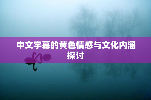 中文字幕的黄色情感与文化内涵探讨