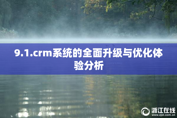 9.1.crm系统的全面升级与优化体验分析