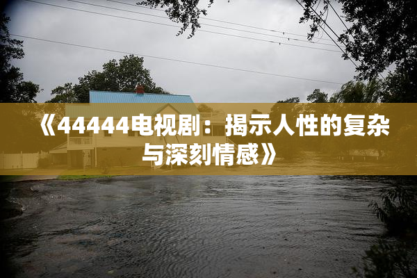 《44444电视剧：揭示人性的复杂与深刻情感》