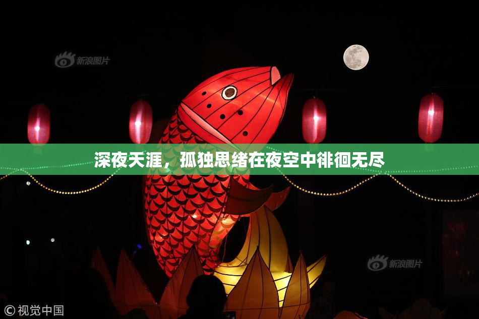 深夜天涯，孤独思绪在夜空中徘徊无尽