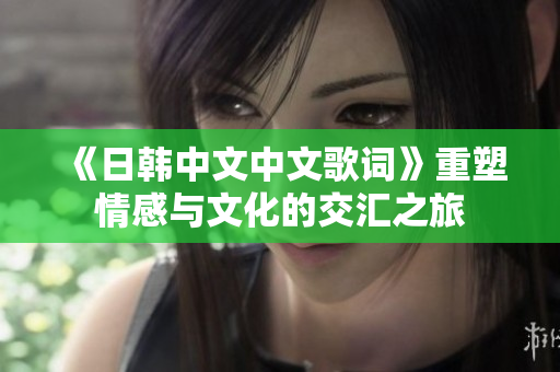 《日韩中文中文歌词》重塑情感与文化的交汇之旅