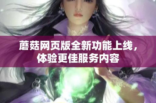 蘑菇网页版全新功能上线，体验更佳服务内容