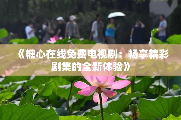 《糖心在线免费电视剧：畅享精彩剧集的全新体验》