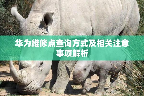 华为维修点查询方式及相关注意事项解析
