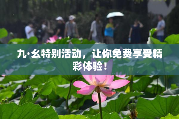 九·幺特别活动，让你免费享受精彩体验！