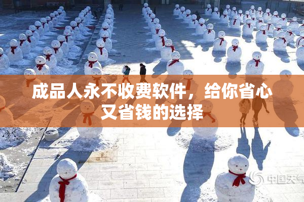 成品人永不收费软件，给你省心又省钱的选择