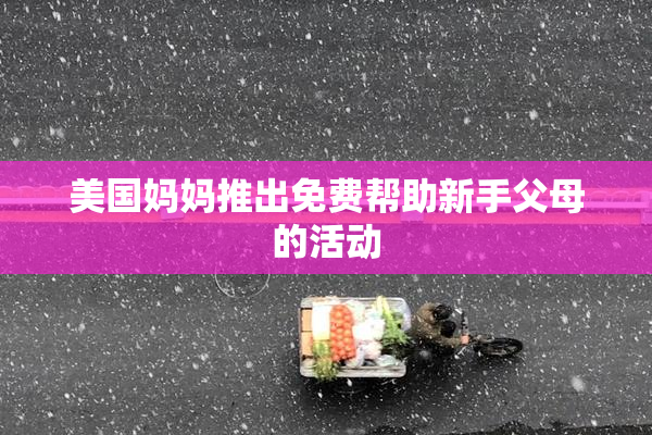 美国妈妈推出免费帮助新手父母的活动