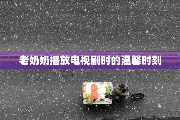 老奶奶播放电视剧时的温馨时刻