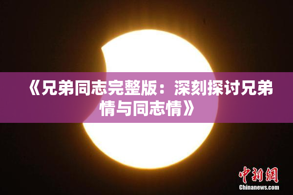 《兄弟同志完整版：深刻探讨兄弟情与同志情》