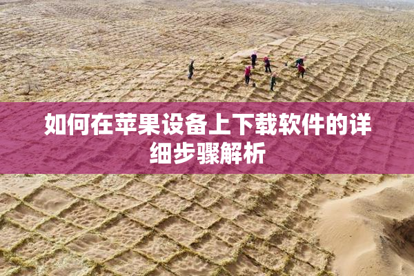 如何在苹果设备上下载软件的详细步骤解析