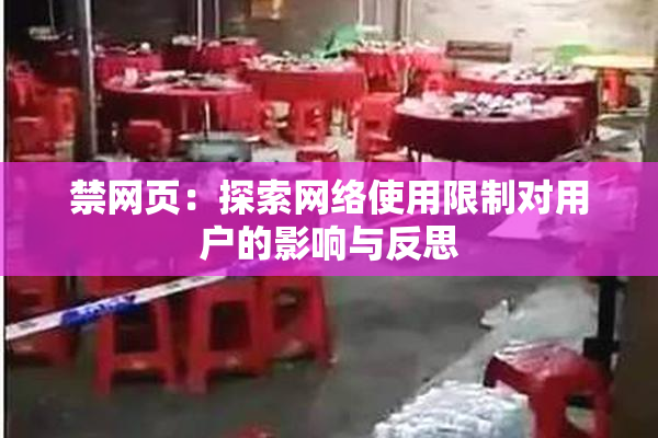禁网页：探索网络使用限制对用户的影响与反思