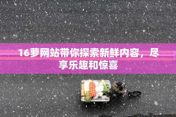 16萝网站带你探索新鲜内容，尽享乐趣和惊喜