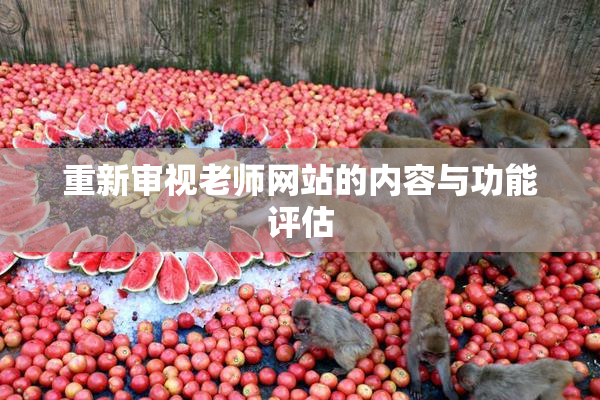 重新审视老师网站的内容与功能评估