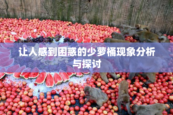 让人感到困惑的少萝桶现象分析与探讨