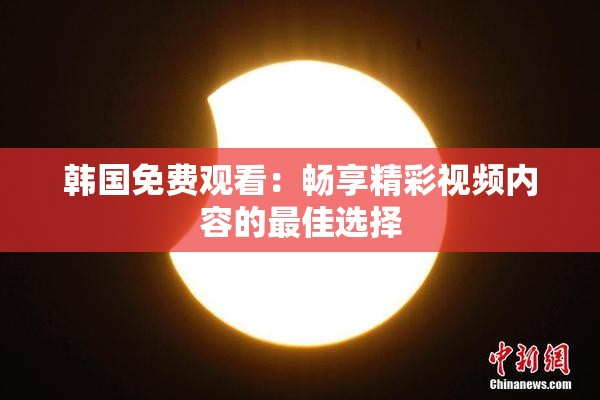 韩国免费观看：畅享精彩视频内容的最佳选择